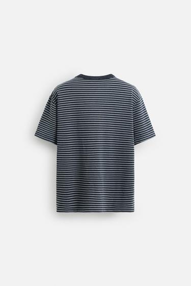 STRIPED JACQUARD SWEATSHIRT - Indigo by Zara - Image 7
