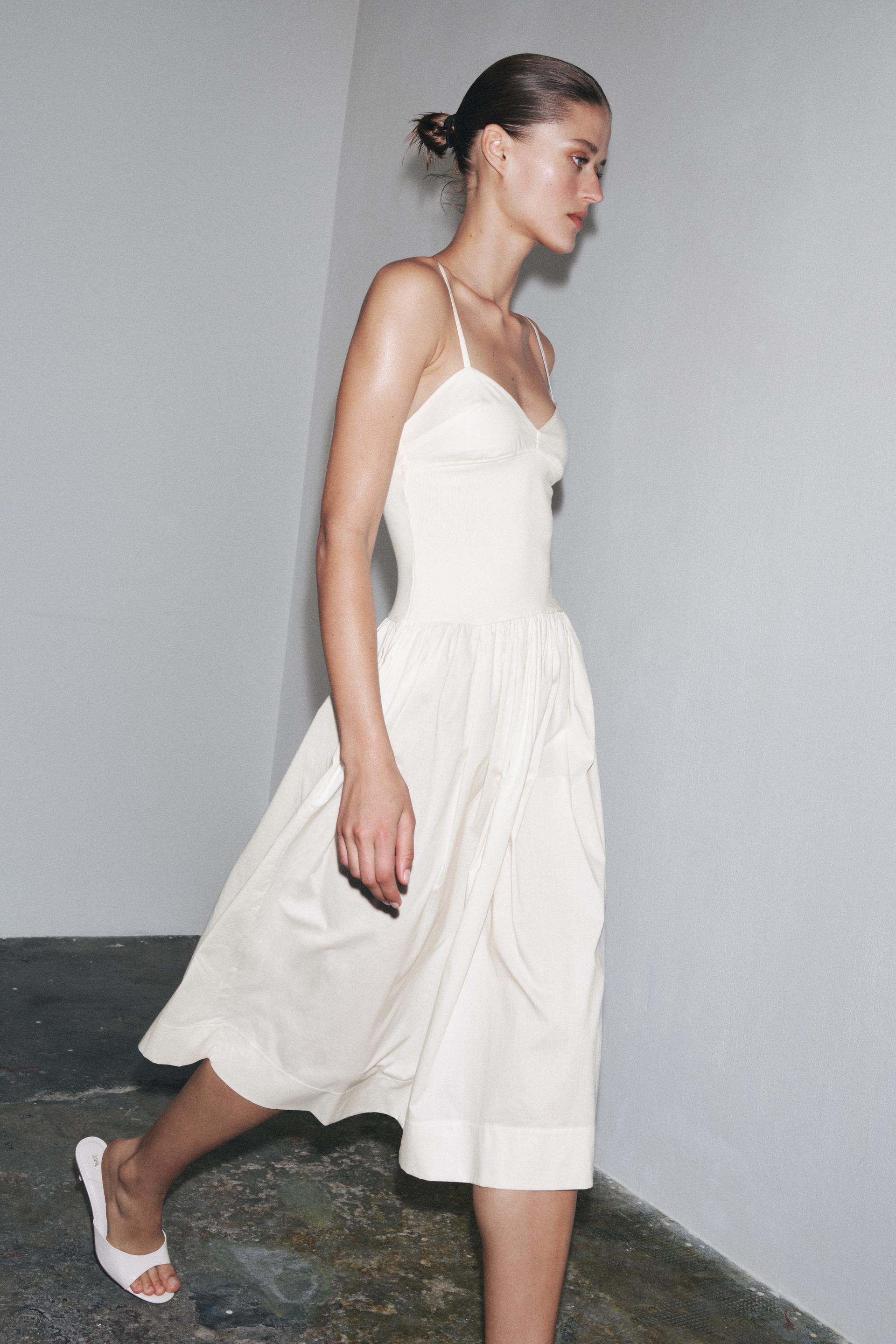 POPLIN COMBINATION DRESS