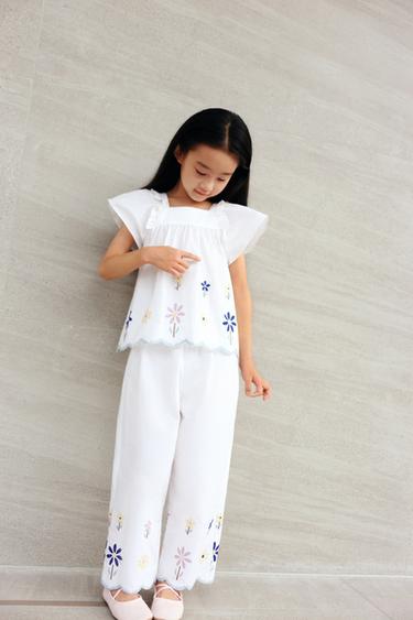 CROSS-STITCH CULOTTES - White by Zara