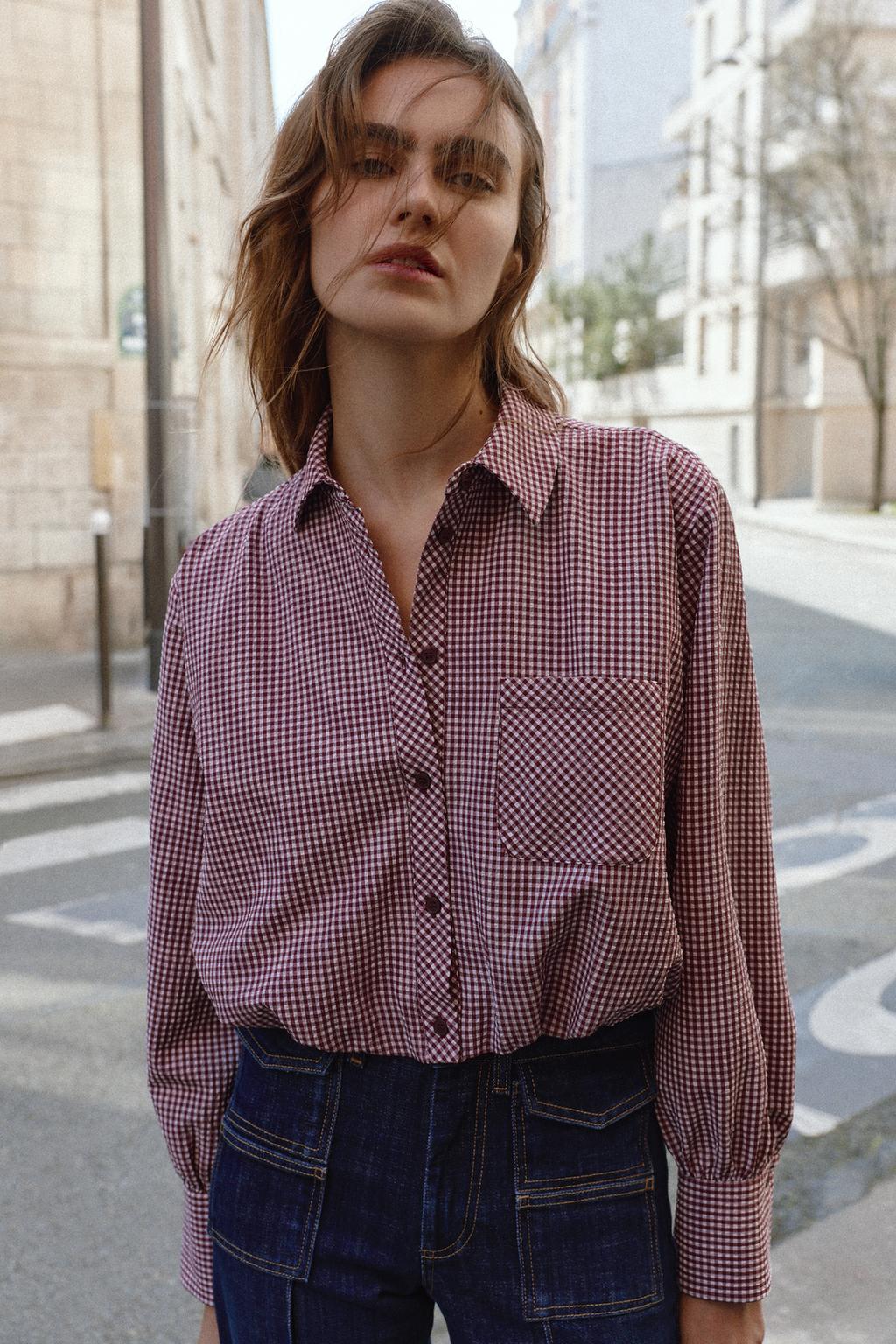GINGHAM BALLOON SHIRT - image 2