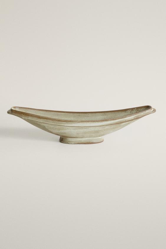 Zara DECORATIVE CERAMIC BOWL - 沙色 - 圖片 0