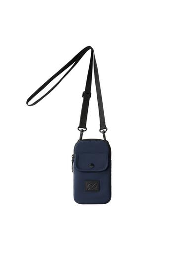 TAS SELEMPANG SARUNG PONSEL DASAR - Biru dari Zara