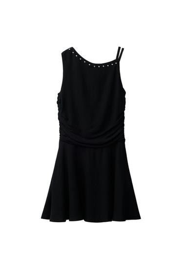 OBLEKA Z ZAKOVICAMI - Črna od Zare