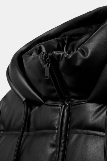 ANORAK MATELASSÉ MATIÈRE SYNTHÈTIQUE DÉPERLANT COUPE-VENT - Noir de Zara - Image 7