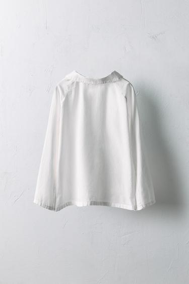 6-10 ANS/ CHEMISE COL EN POINTE LIMITED EDITION - Blanc cassé de Zara - Image 1