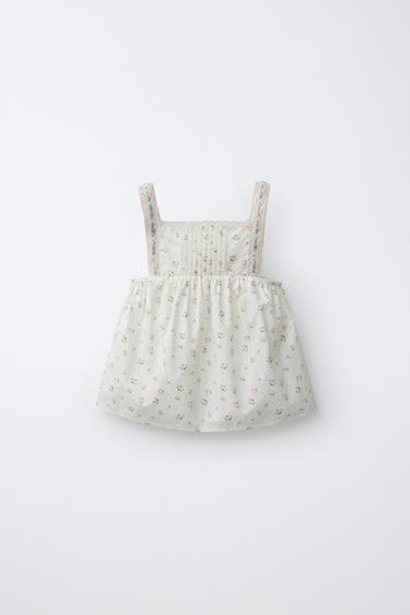 FLORAL PRINT TOP - Ecru by Zara