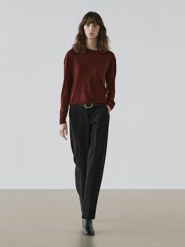 Pull en maille fine 100 % laine à col rond - divers de Zara - Image 0