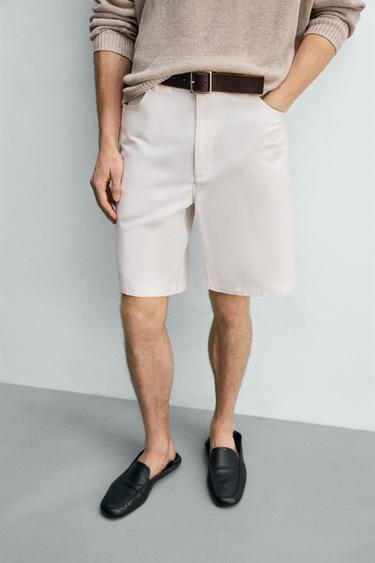 SHORT COUPE DÉCONTRACTÉE - Blanc de Zara - Image 6