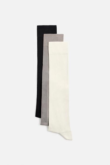 НАБОР ИЗ 3 ПАР ВЫСОКИХ НОСКОВ - LIMITED EDITION — Разные от Zara — изображение 0
