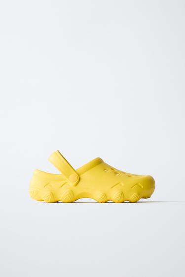 RUBBERISED SPORTY CLOGS - Yellow by Zara