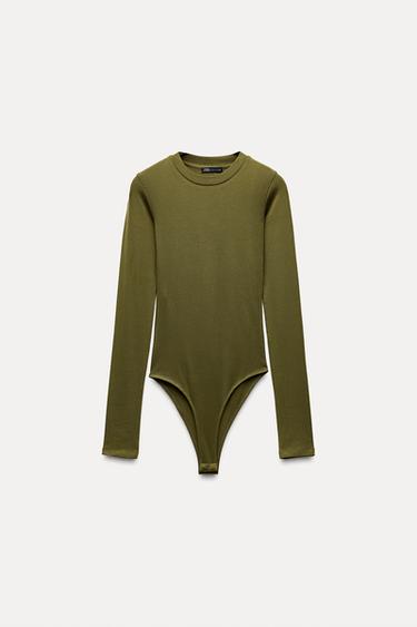 BODY ALGODÓN MODAL - Khaki de Zara