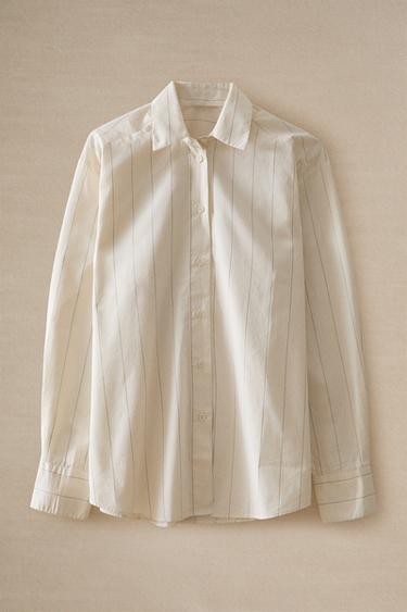 STRIPED SHIRT - Ecru by Zara - Image 5