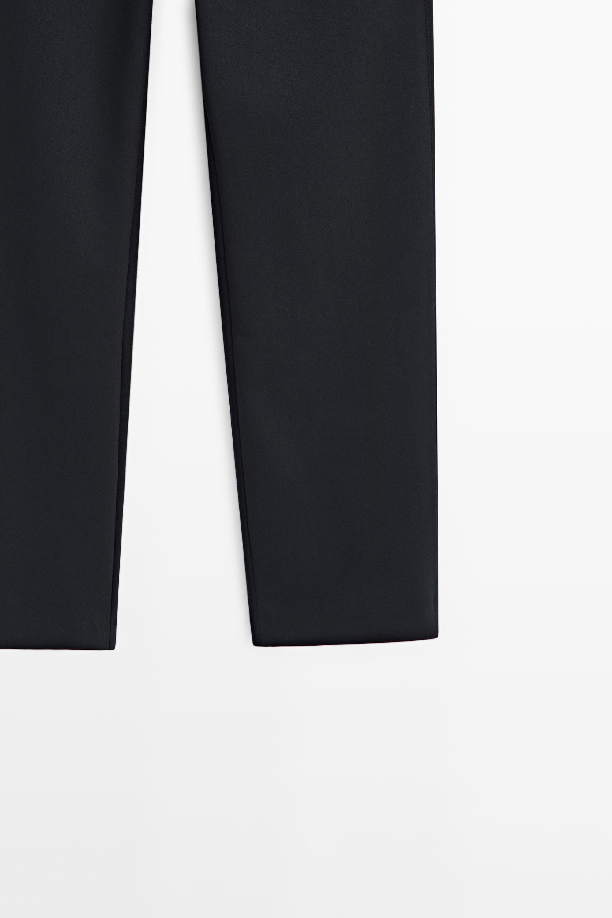 Technical cotton blend trousers