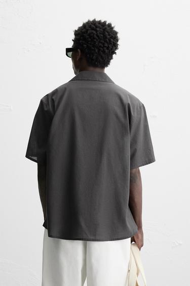 COTTON VOILE SHIRT - Anthracite grey by Zara - Image 2