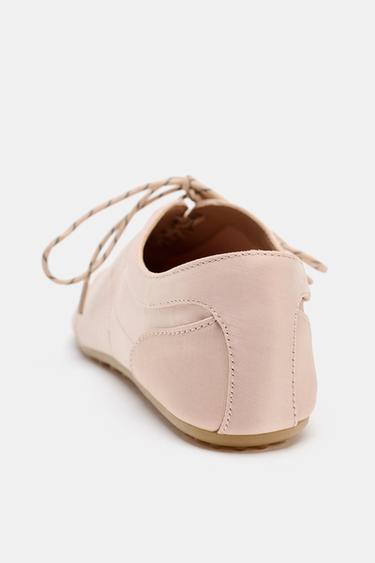 BALLERINES SPORT À LACETS - Rose de Zara - Image 4