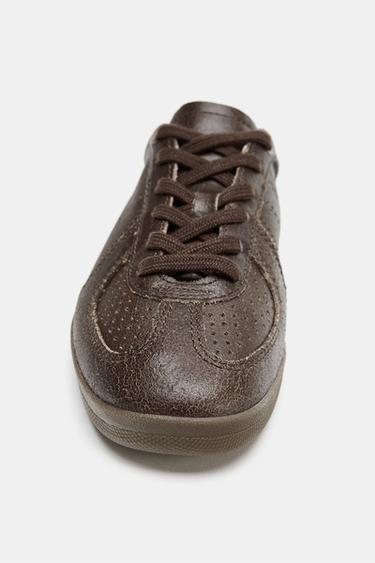 TENNIS EN CUIR - Marron de Zara - Image 6