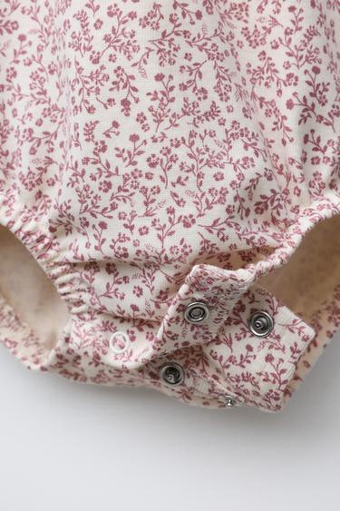 FLORAL BODYSUIT AND LEGGINGS SET - Chalk pink by Zara - Image 3