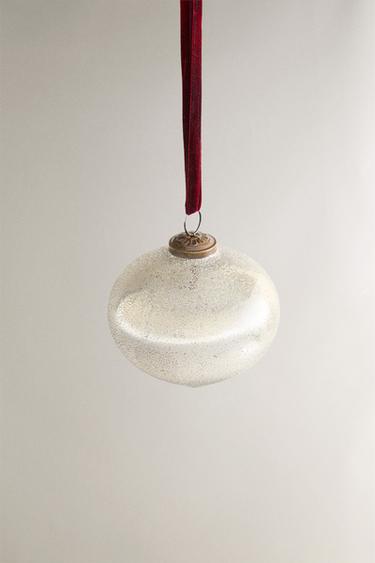 TEXTURED CHRISTMAS TREE DECORATION - Silver by Zara - Image 1