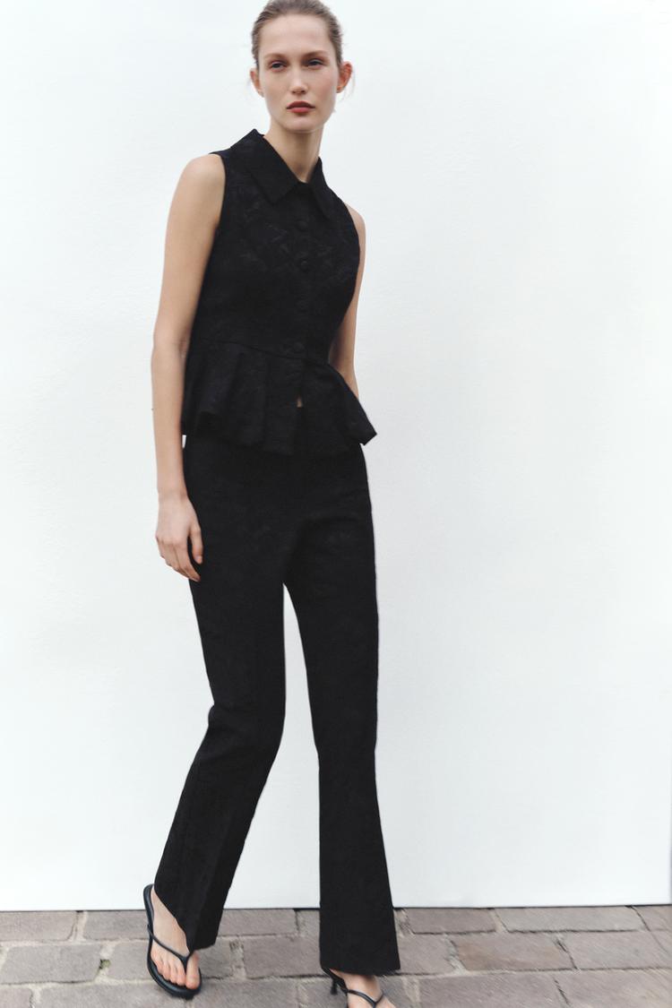 Waist Zara Pantaloni Neri Pantaloni Neri Zara Pantaloni Estivi