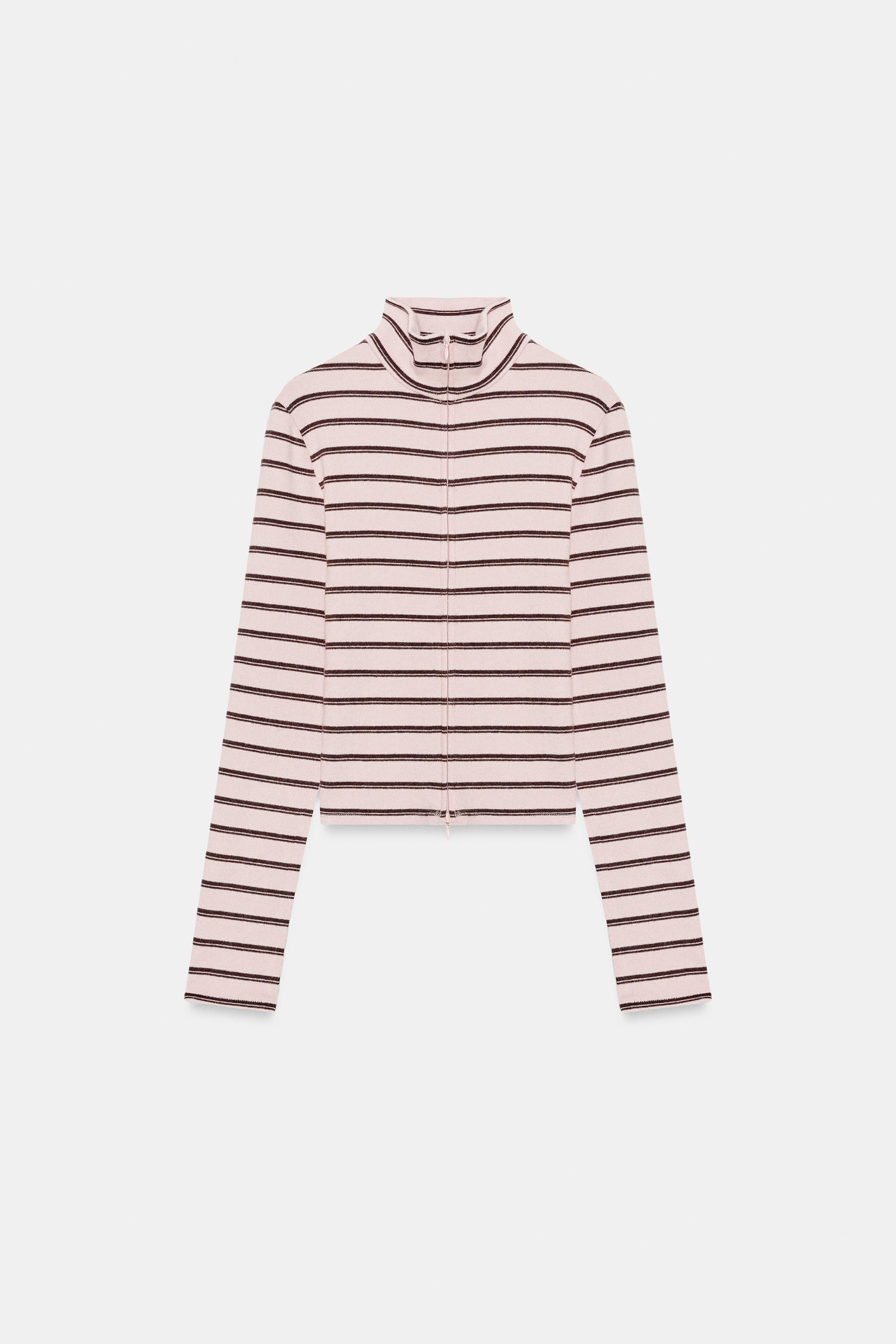 STRIPED ZIP JACKET