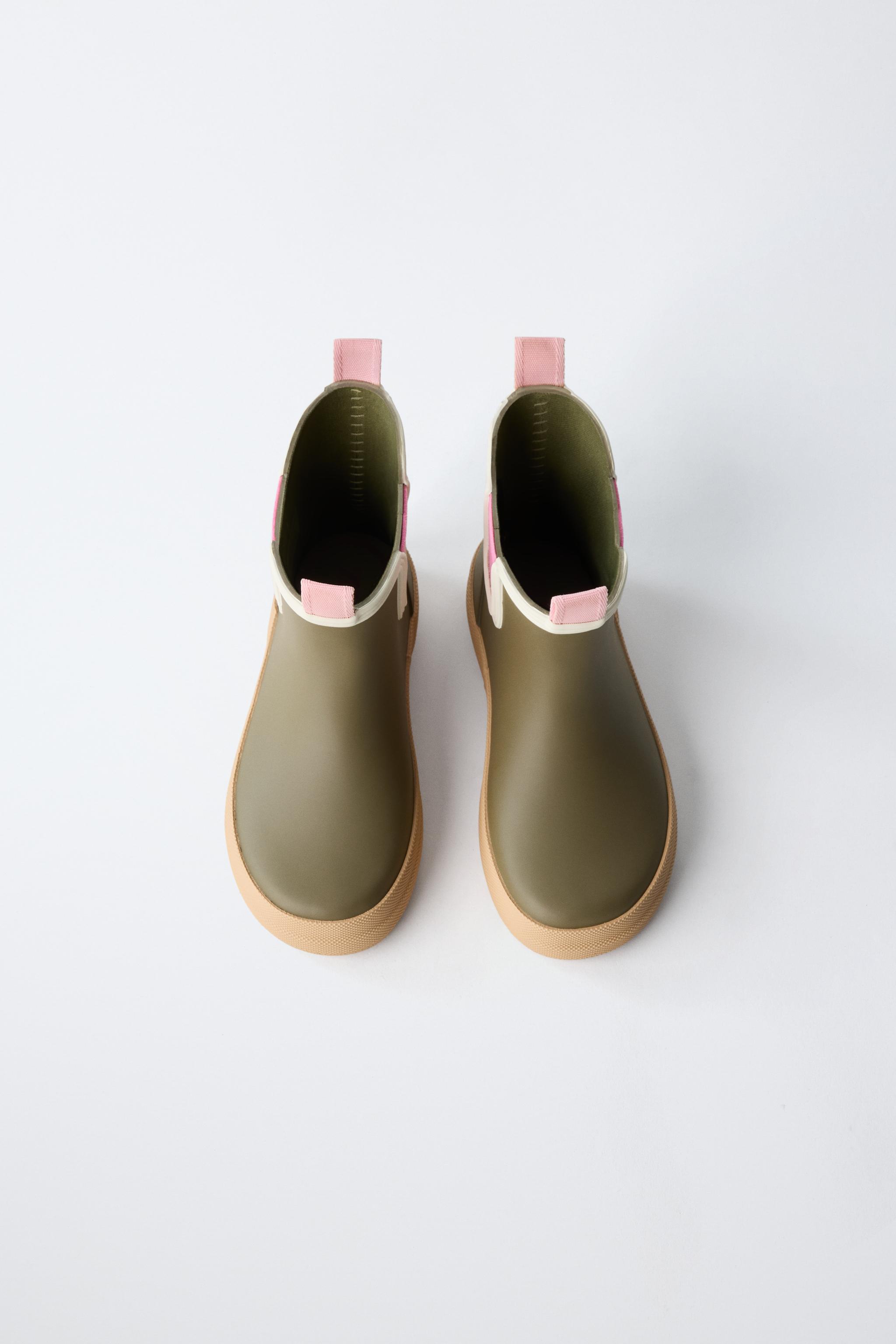 Детские ботинки Zara CONTRAST COLOR RAIN BOOTS — фото 4
