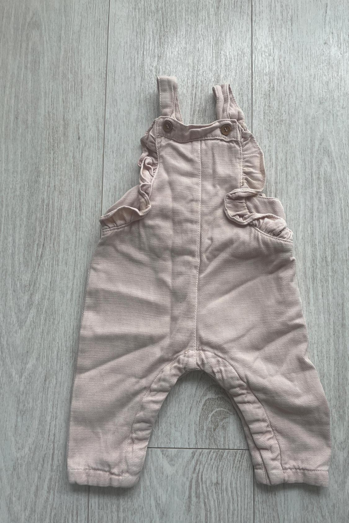 TWILL DUNGAREES WITH RUFFLES