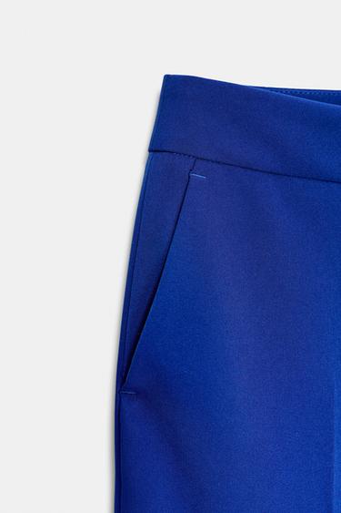 PANTALON SLIM TAILLE HAUTE - Bleu roi de Zara - Image 6