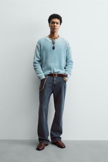 سترة RELAXED FIT على الوجهين - أزرق فاتح الخاص بـ Zara