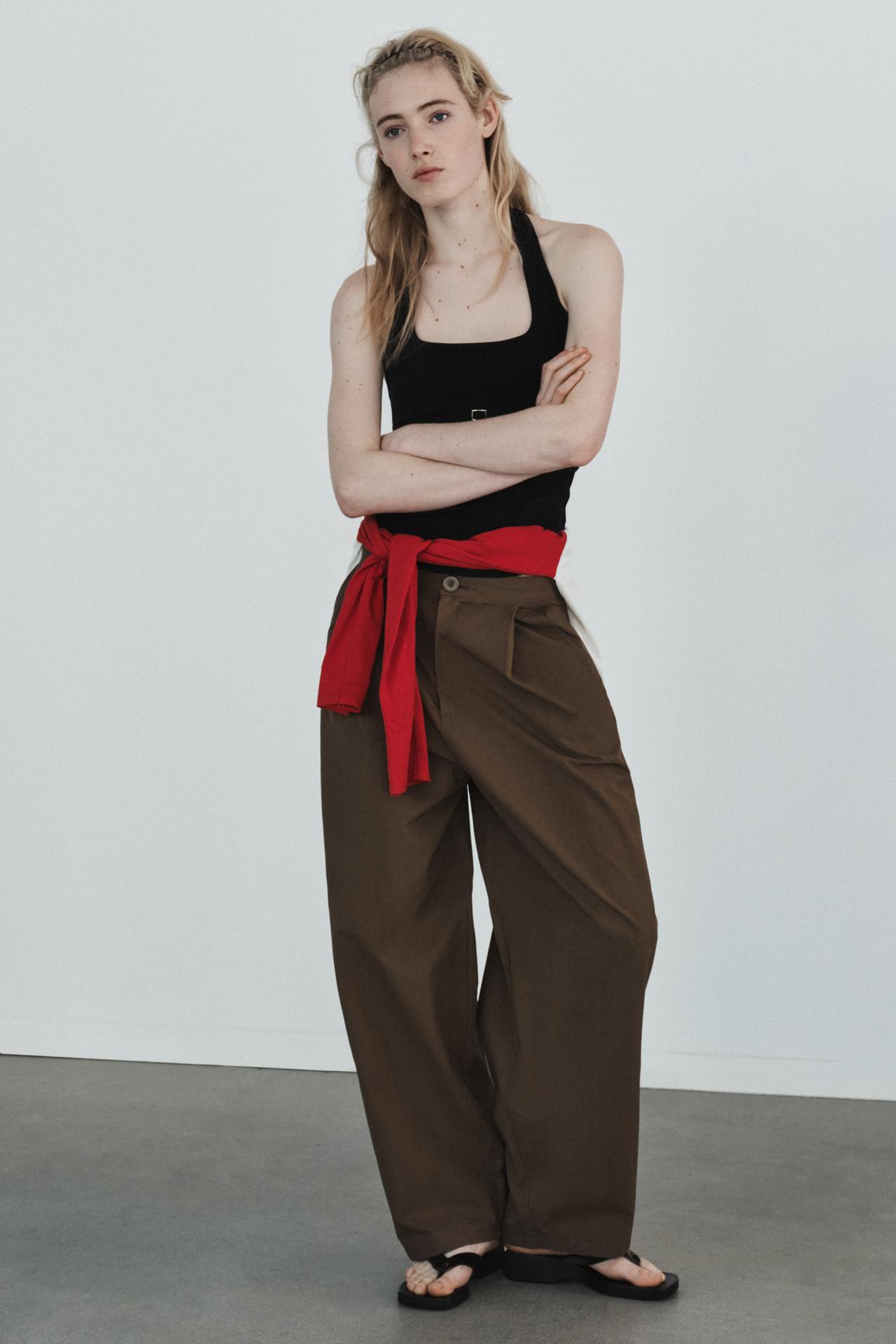 ZARA PLEATED BALLOON PANTS