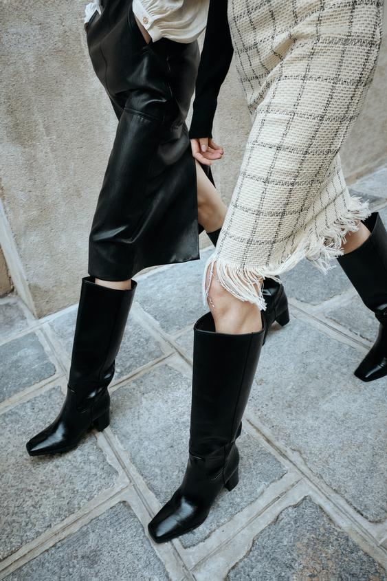 BLOCK HEELED BOOT - Black by Zara - Image 0