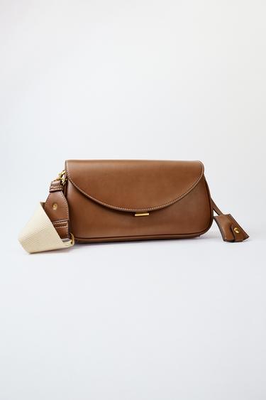 LONG CROSSBODY BAG - Dark tan by Zara