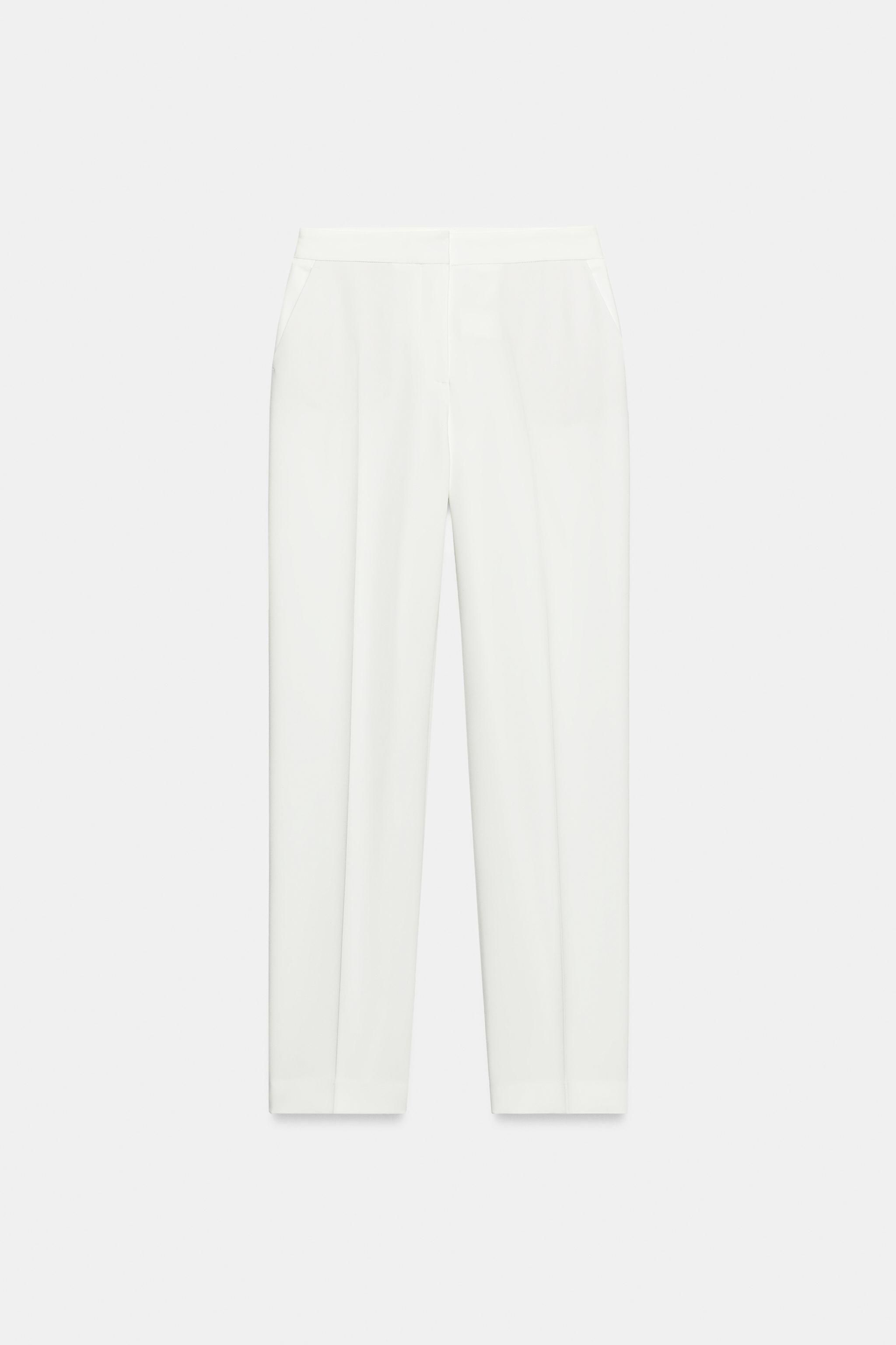 HIGH-RISE STRAIGHT-LEG TROUSERS