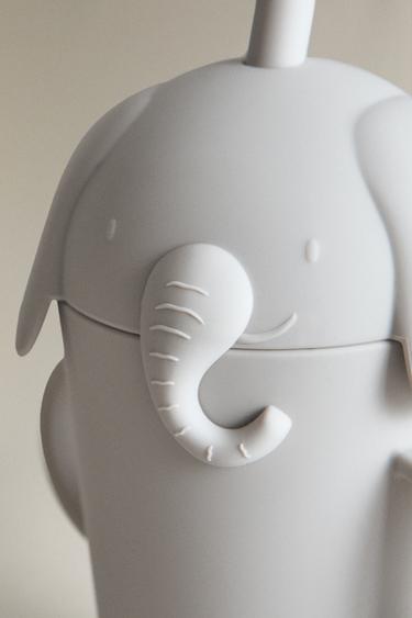 CHILDREN'S ELEPHANT TUMBLER WITH STRAW - Greyish by Zara - Image 5
