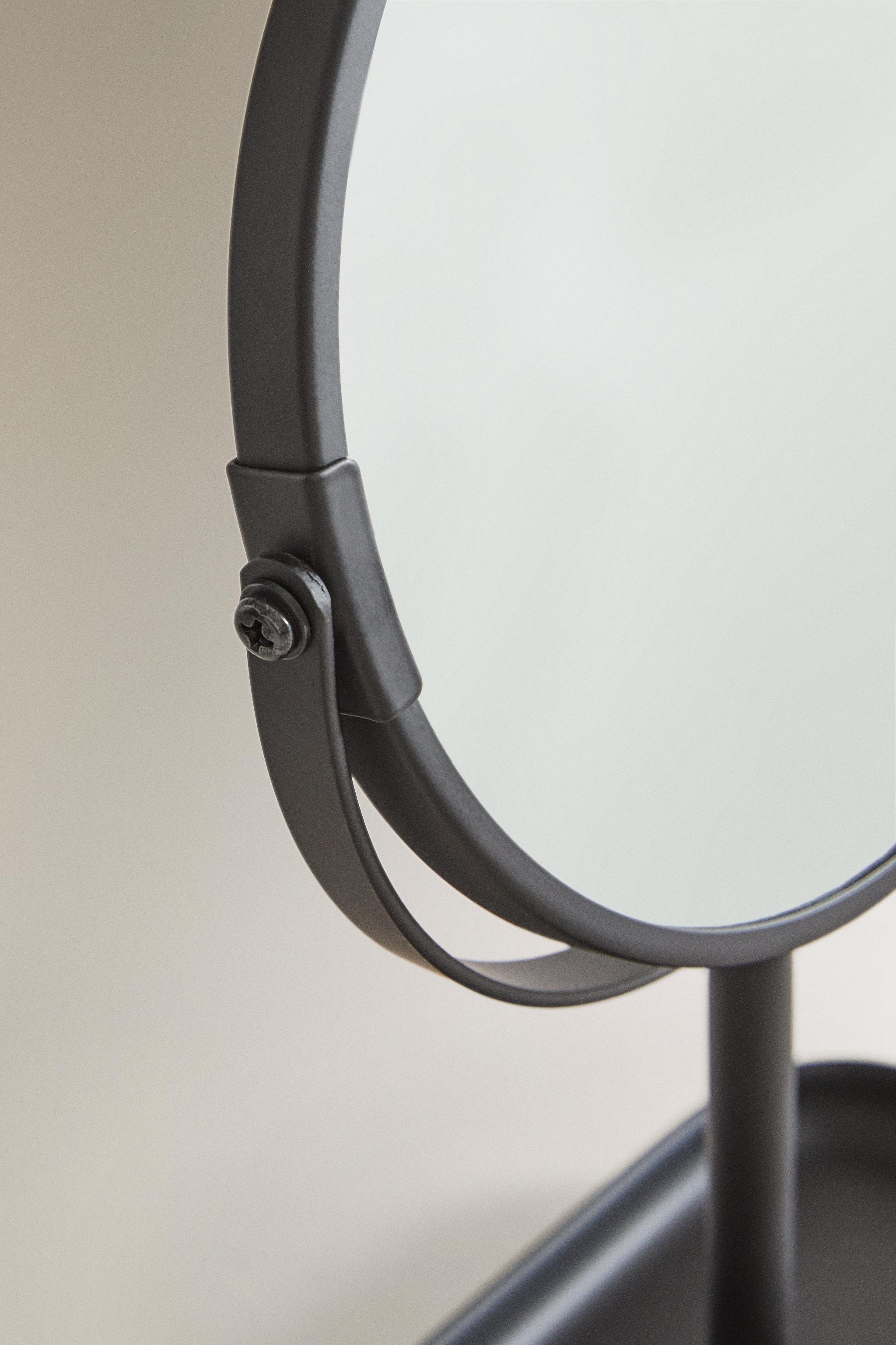 BLACK RESIN VANITY MIRROR