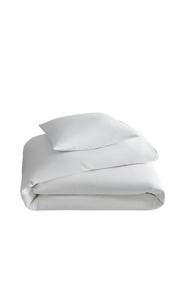 Zara STRIPED BEDSPREAD - White