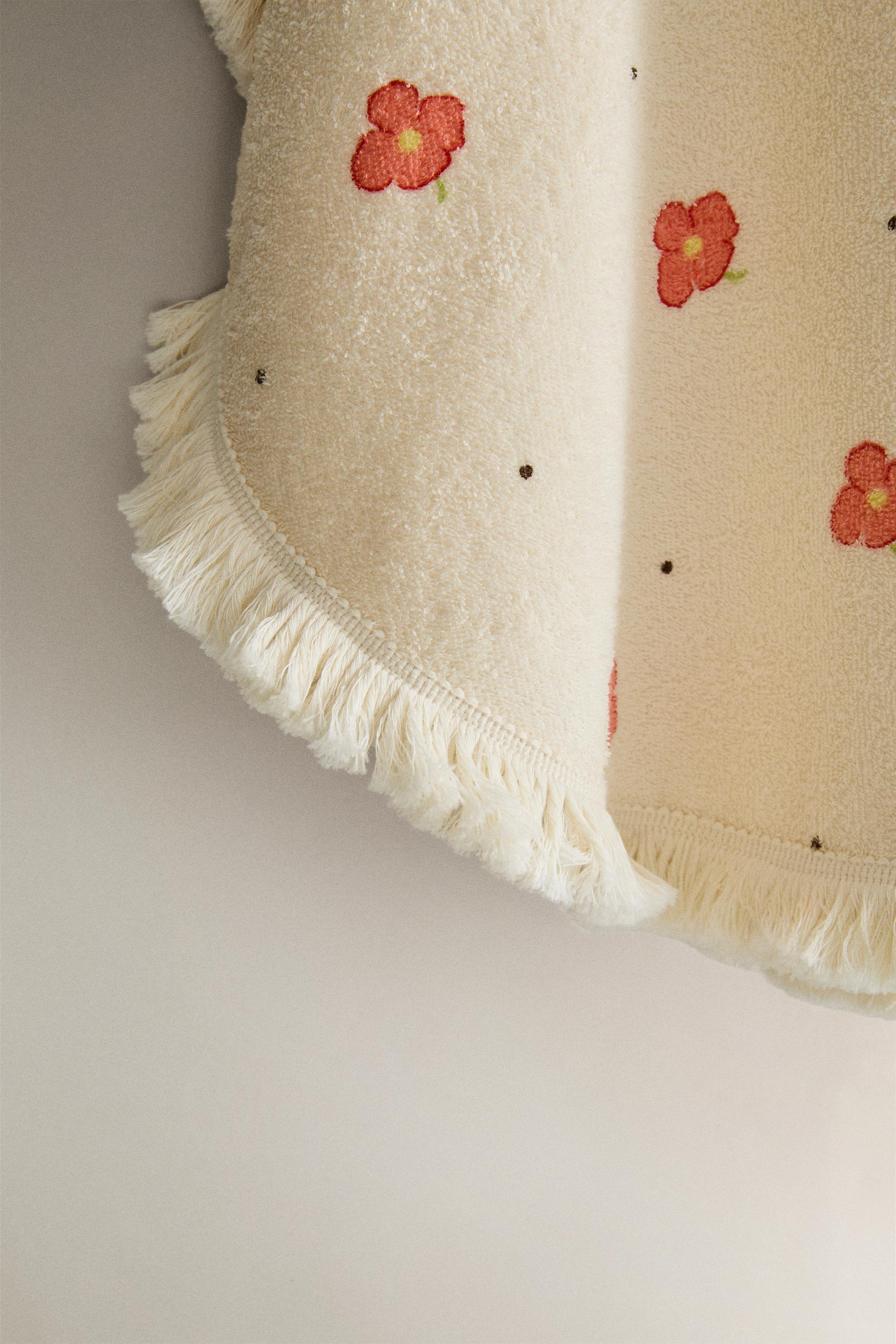 KIDS' FLORAL BEACH PONCHO