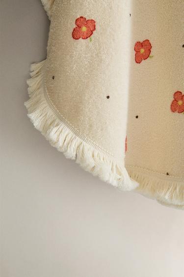 CHILDREN'S FLORAL BEACH PONCHO - Cream by Zara - Image 2