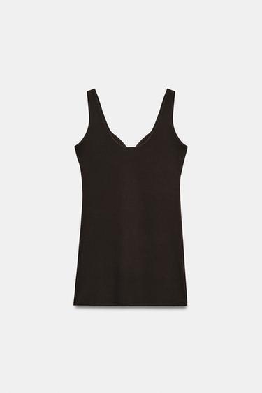 CUT-OUT SHORT DRESS - Brown by Zara - Image 4