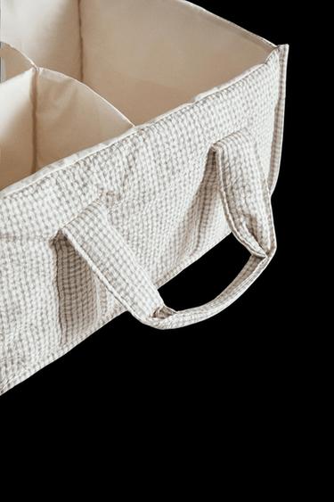 ORGANIZADOR ROPA BEBÉ CUADROS VICHY ASA - Gris de Zara