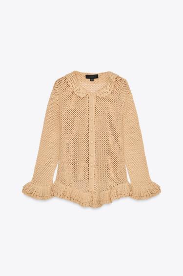 TOP EN MAILLE CROCHET - Sable de Zara - Image 6