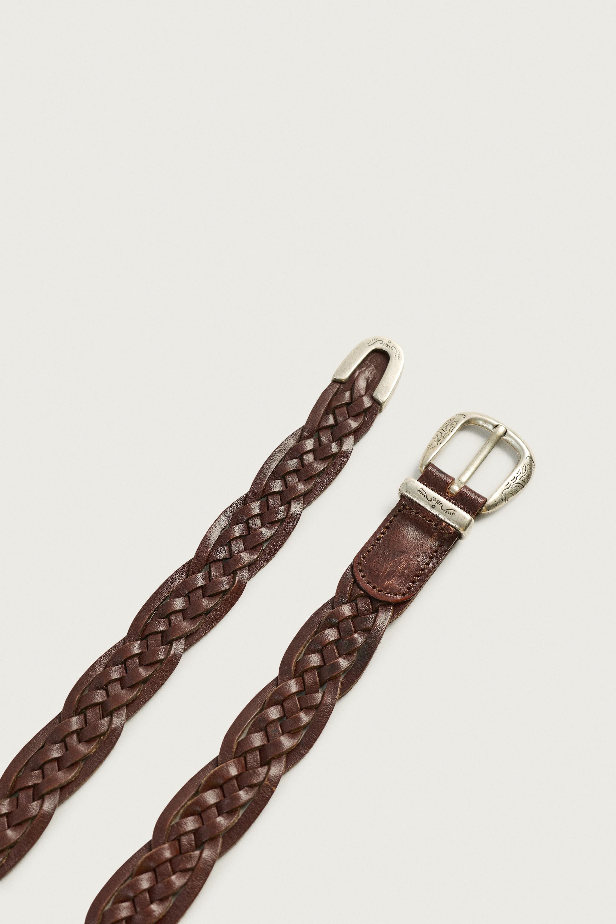 CEINTURE EN CUIR TRESSÉ