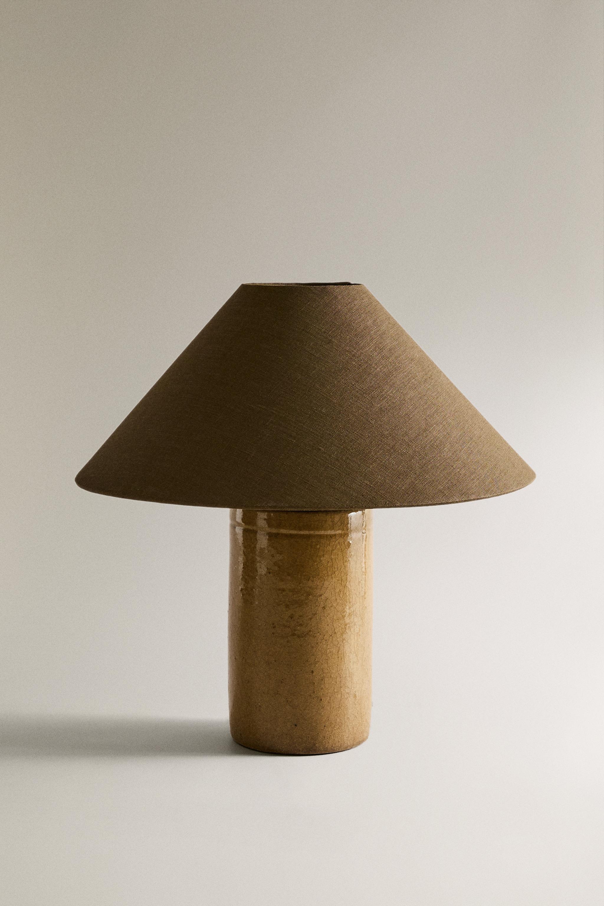 STONEWARE BASE TABLE LAMP - Chocolate | ZARA United States