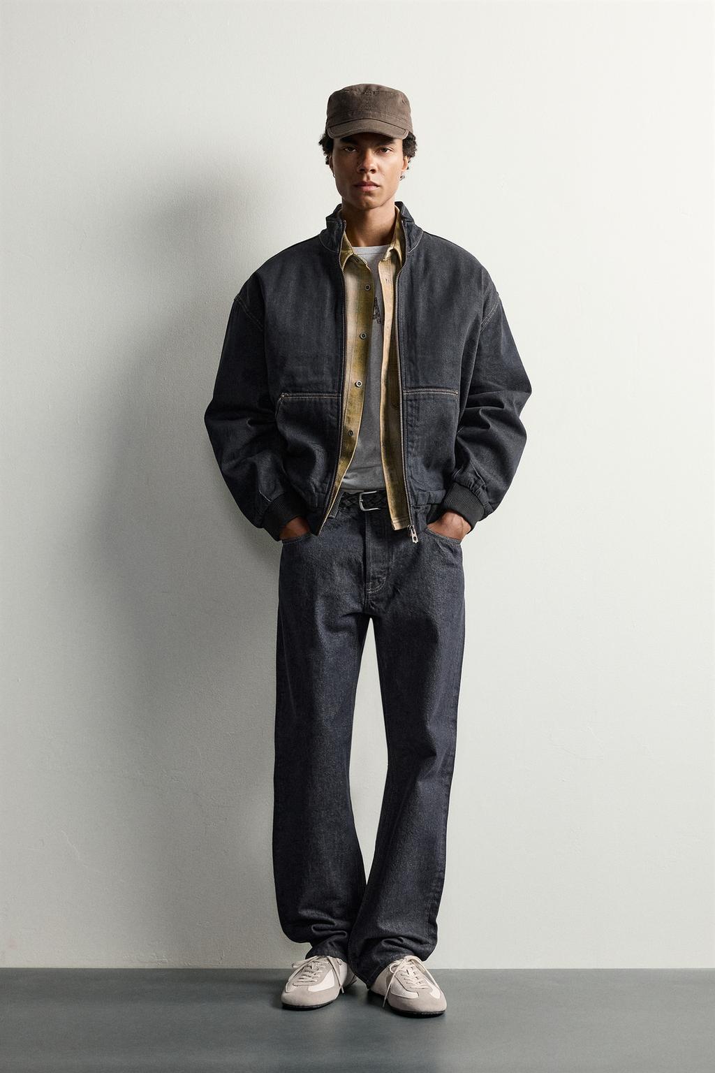 RELAXED FIT PADDED DENIM JACKET