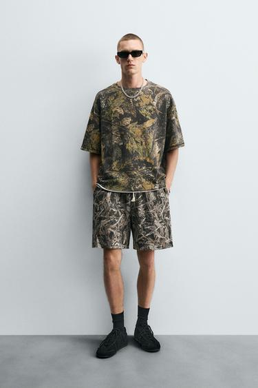 TREES PRINT SWEATSHIRT - Light khaki by Zara - Image 0