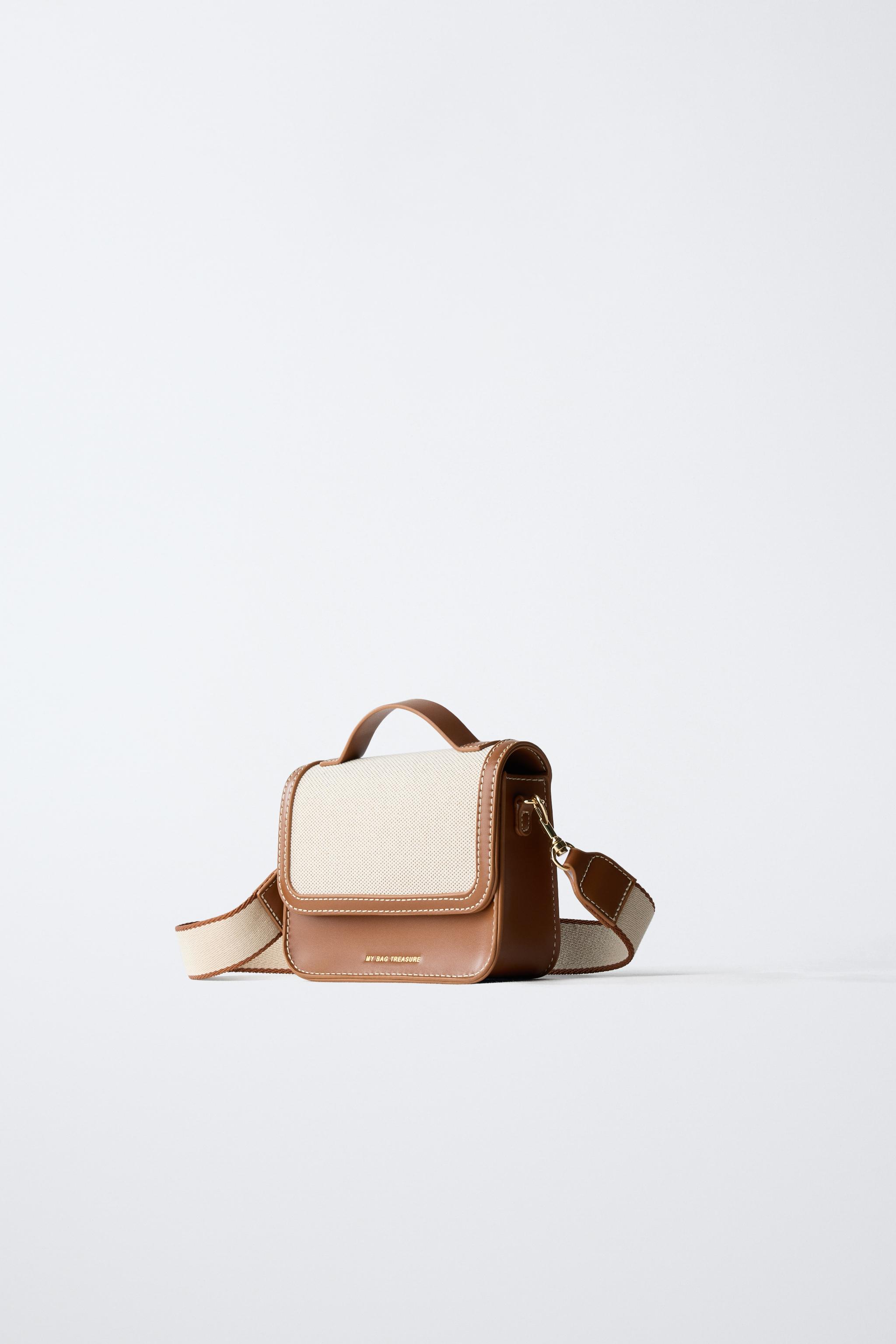 フラップ・バンド付きミニショルダーバッグ - ブラウン | ZARA