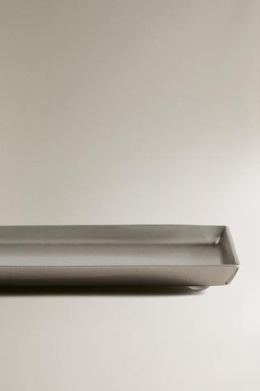 RECTANGULAR ALUMINIUM TRAY - Silver by Zara - Image 4