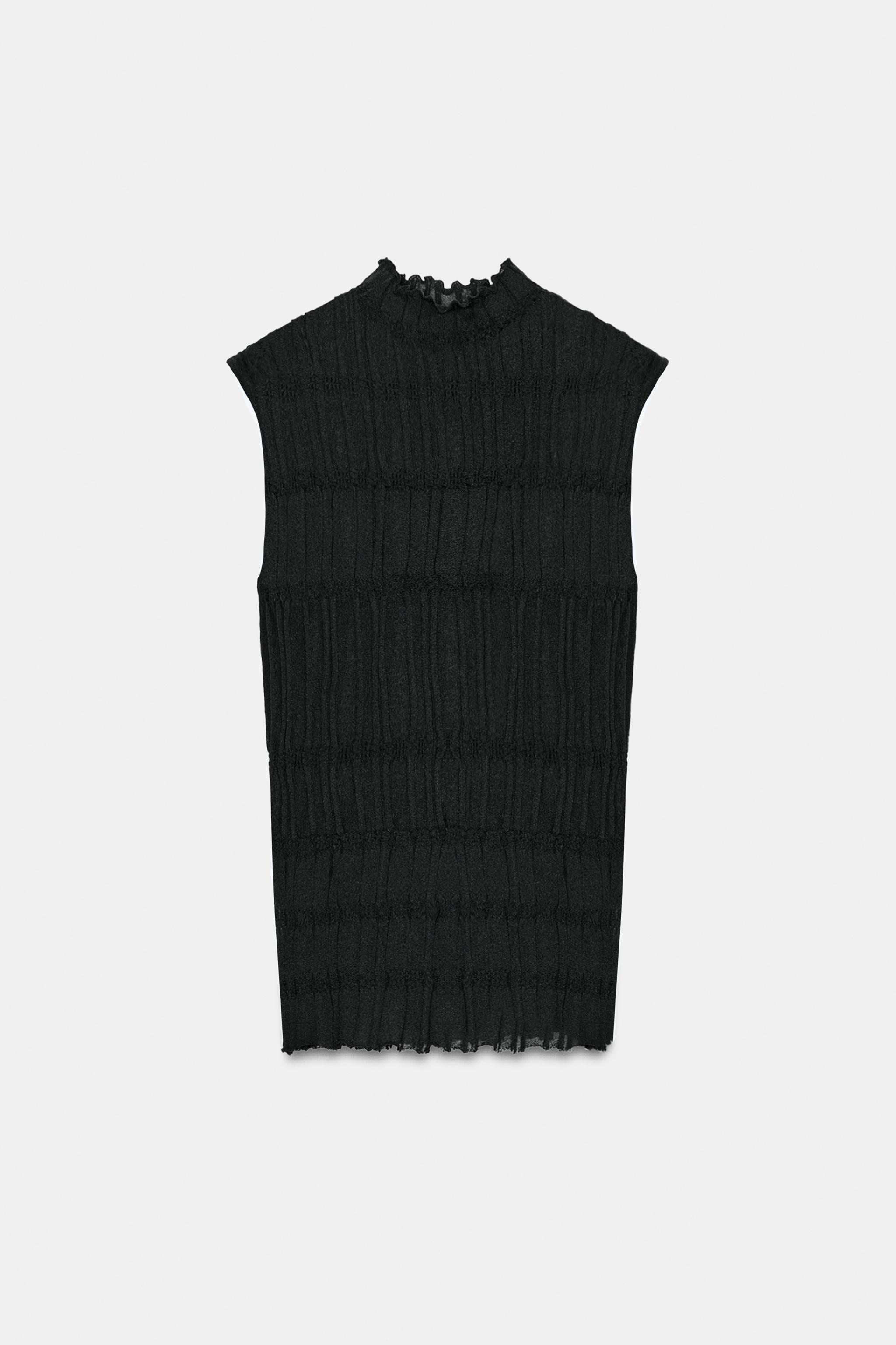 TOP EN MAILLE FRONCÉ