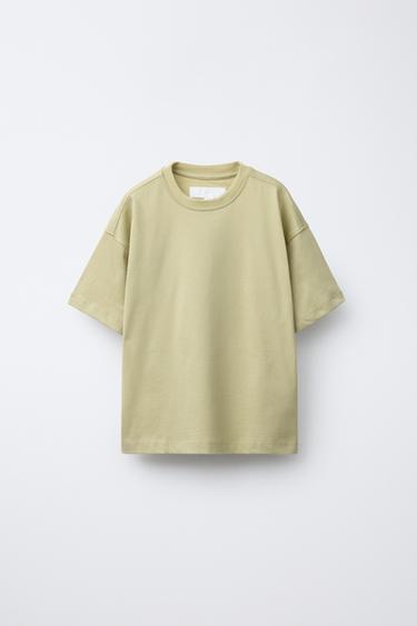PLAIN MEDIUM WEIGHT T-SHIRT - Pistachio by Zara