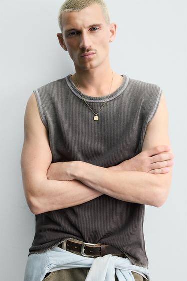 FADED KNIT TANK TOP - Brown by Zara - Image 4