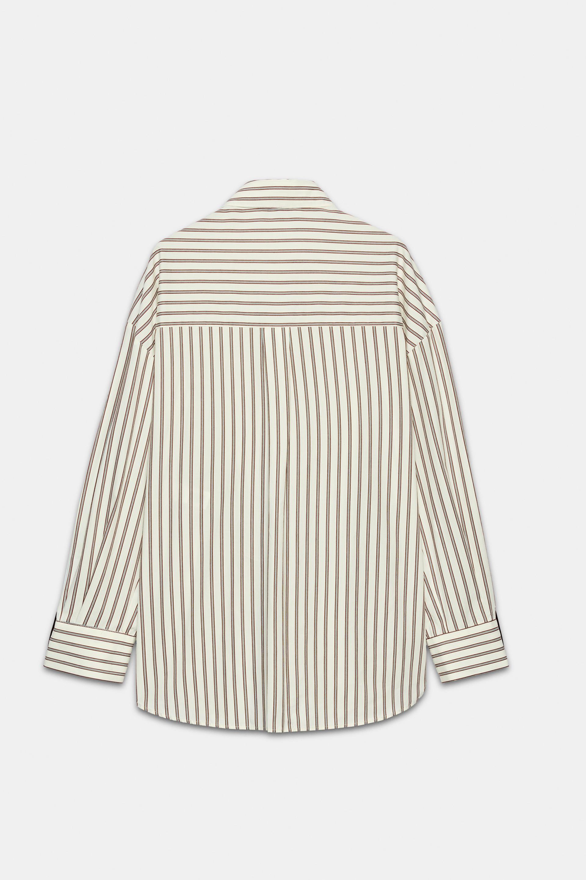 STRIPED CONTRAST PIPING SHIRT thumbnail 5